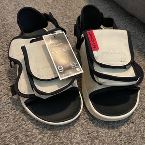 Air Jordan Cream and Black LS Sandals Men’s
